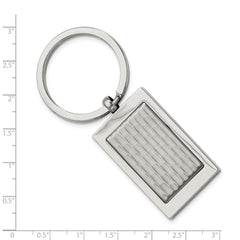 Stainless Steel Polished and Textured Key Ring