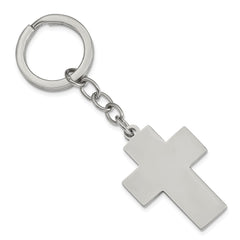 Chisel Stainless Steel Polished Cross Key Ring