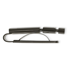 Chisel Stainless Steel Brushed and Polished Black IP-plated with Cable Money Clip