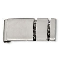 Chisel Stainless Steel Brushed and Polished with Cable Money Clip