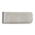 Sophia Jewelers Stainless Steel Brushed Engravable Men's Money Clip with Polished Finish