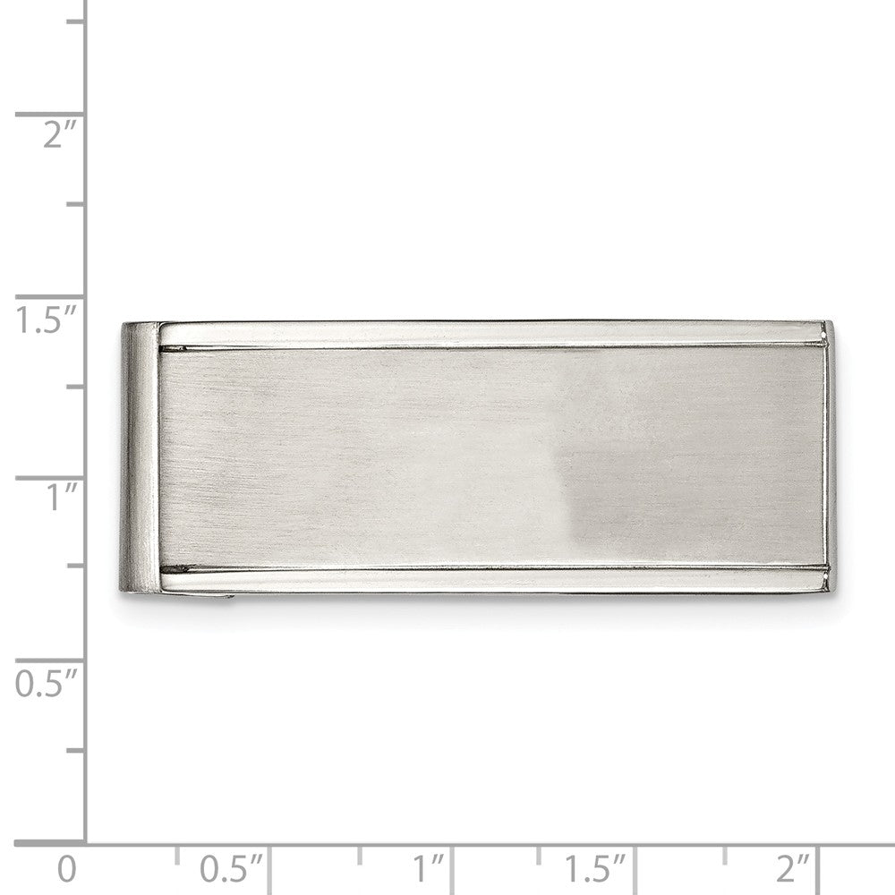 Stainless Steel Brushed and Polished Money Clip