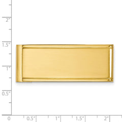 Stainless Steel Brushed and Polished Yellow IP-plated Money Clip