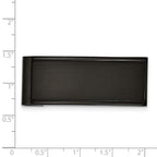 Stainless Steel Brushed and Polished Black IP-plated Money Clip