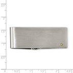 Stainless Steel Brushed Yellow IP-plated Screw Accent Money Clip