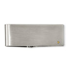 Chisel Stainless Steel Money Clip with Gold IP Finish, Engravable, Hinged Design