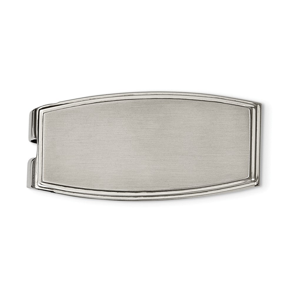 Brushed & Polished Money Clip in Stainless Steel