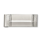 Brushed & Textured Money Clip in Stainless Steel
