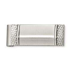 Chisel Stainless Steel Brushed and Textured Money Clip