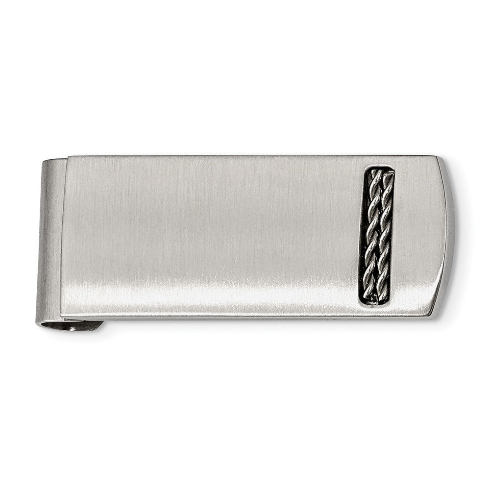 Brushed Money Clip in Stainless Steel