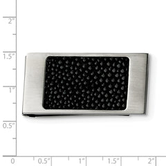 Stainless Steel Brushed Black Stingray Money Clip