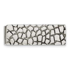 Stainless Steel Polished and Textured Money Clip