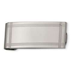 Chisel Stainless Steel Men's Engravable Polished Money Clip