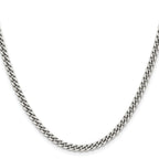Antiqued Round Curb Chain in Stainless Steel, 4mm