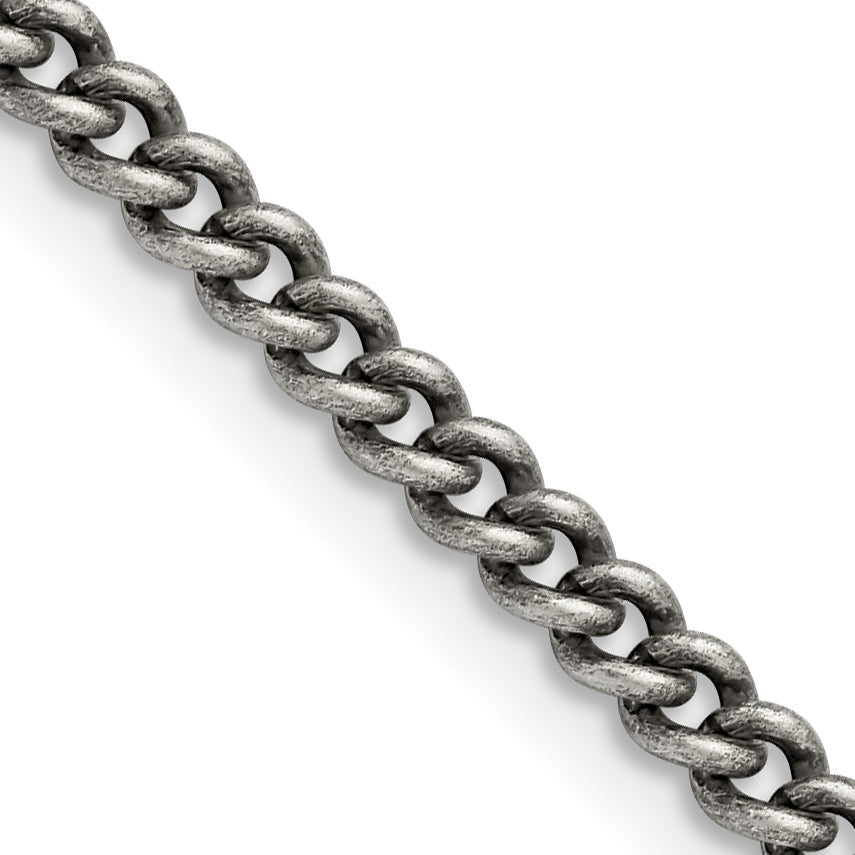 Chisel Stainless Steel Antiqued 4mm 30 inch Round Curb Chain Main image