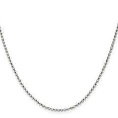 Sophia Jewelers Unisex Stainless Steel 18 Antiqued Beaded Chain