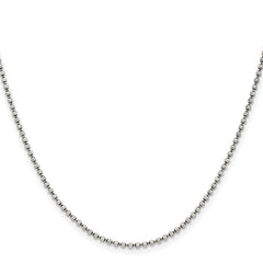Chisel Stainless Steel Antiqued 2mm 18 inch Beaded Ball Chain