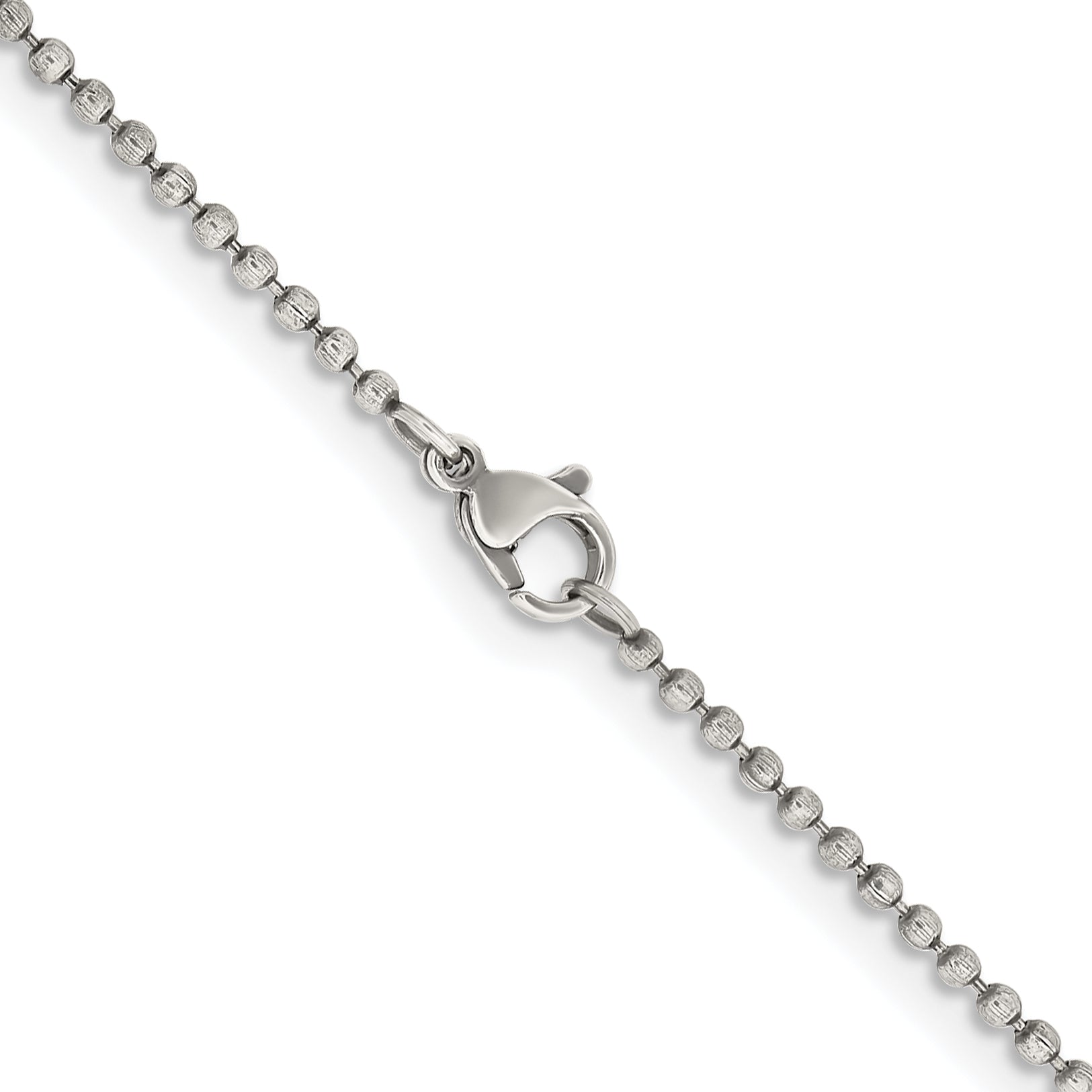 Sophia Jewelers Unisex Stainless Steel 18 Antiqued Beaded Chain