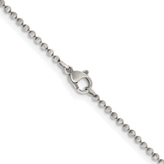 Sophia Jewelers Unisex Stainless Steel 18 Antiqued Beaded Chain