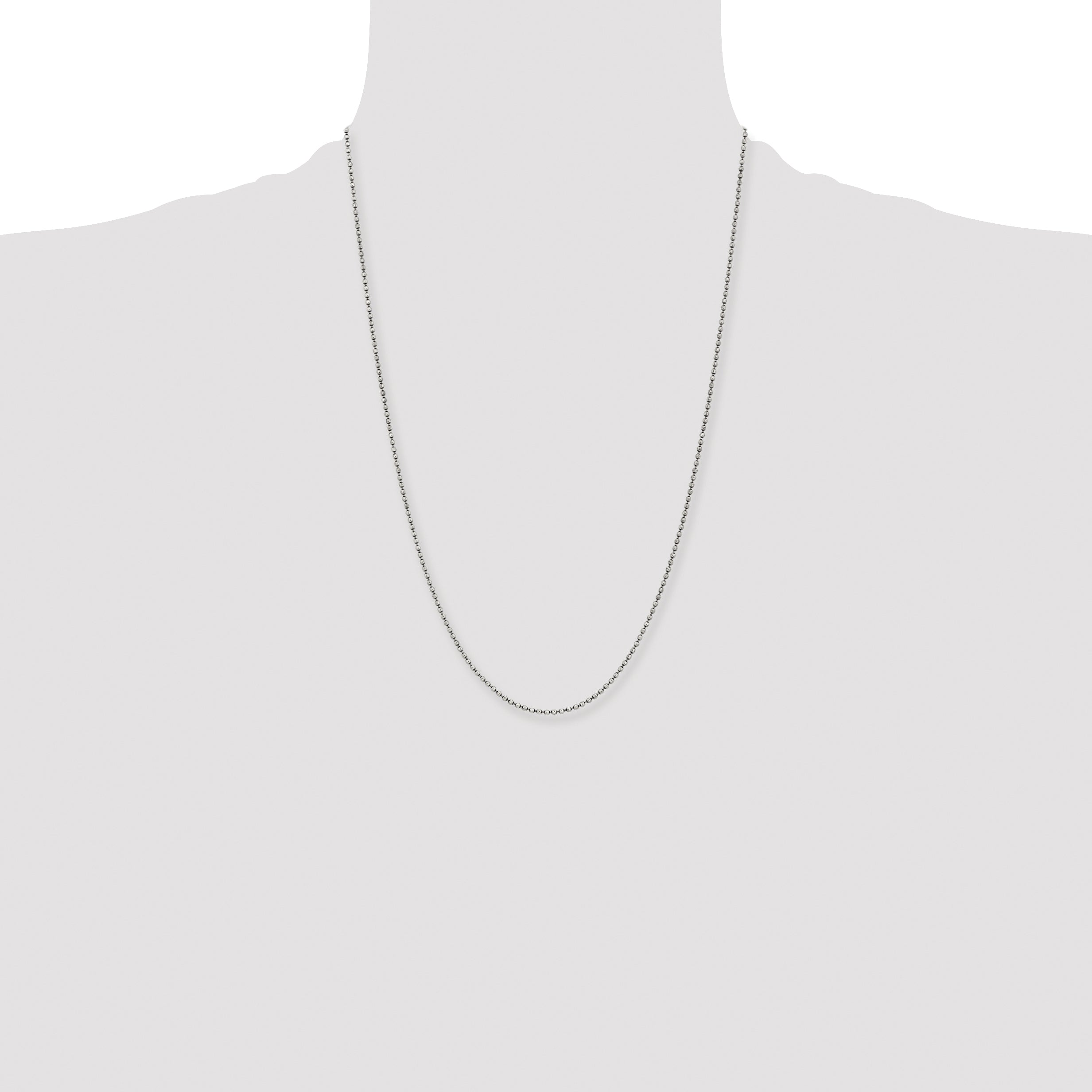 Sophia Jewelers Unisex Stainless Steel 18 Antiqued Beaded Chain