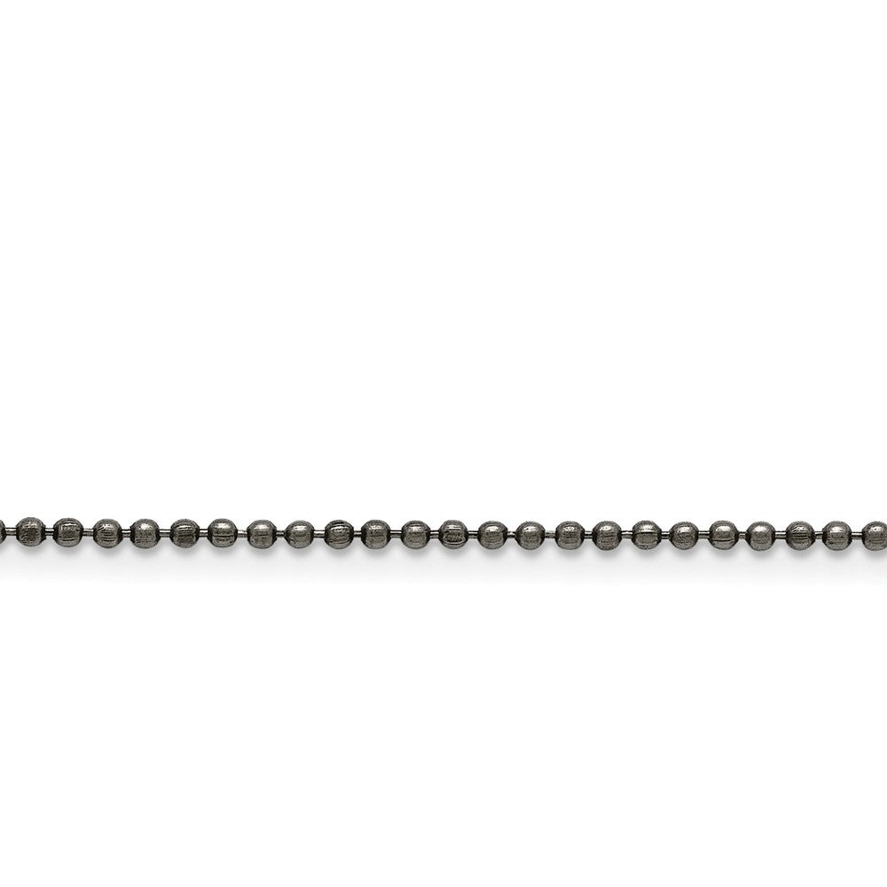 Stainless Steel 2.00 mm 30 inch Beaded Ball Antiqued Chain
