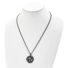 Chisel Stainless Steel Men's Spiral Pendant Necklace Gift Ready Design - 22