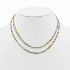 Sophia Jewelers Stainless Steel Polished Gold-Tone Layered Necklace