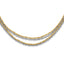 Stainless Steel Polished & Yellow IP-plated Layered w/ 2in ext Necklace
