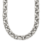 Chisel Stainless Steel Polished 24 inch Oval Link Necklace