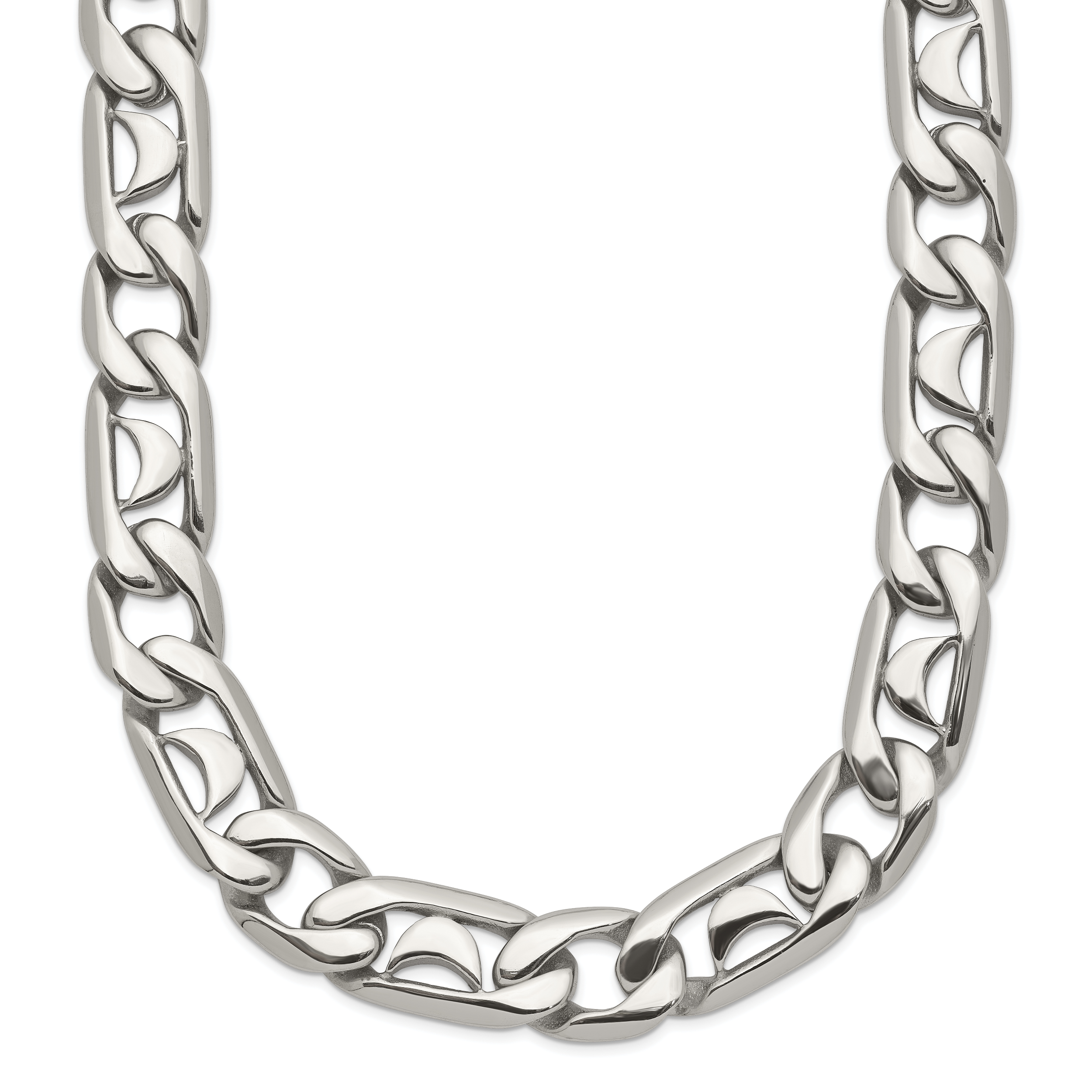 Chisel Stainless Steel Polished 24 inch Fancy Link Necklace Main image