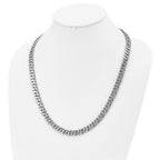 Sophia Jewelers Men's Polished Stainless Steel 24 Curb Chain Necklace