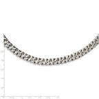 Sophia Jewelers Men's Polished Stainless Steel 24 Curb Chain Necklace