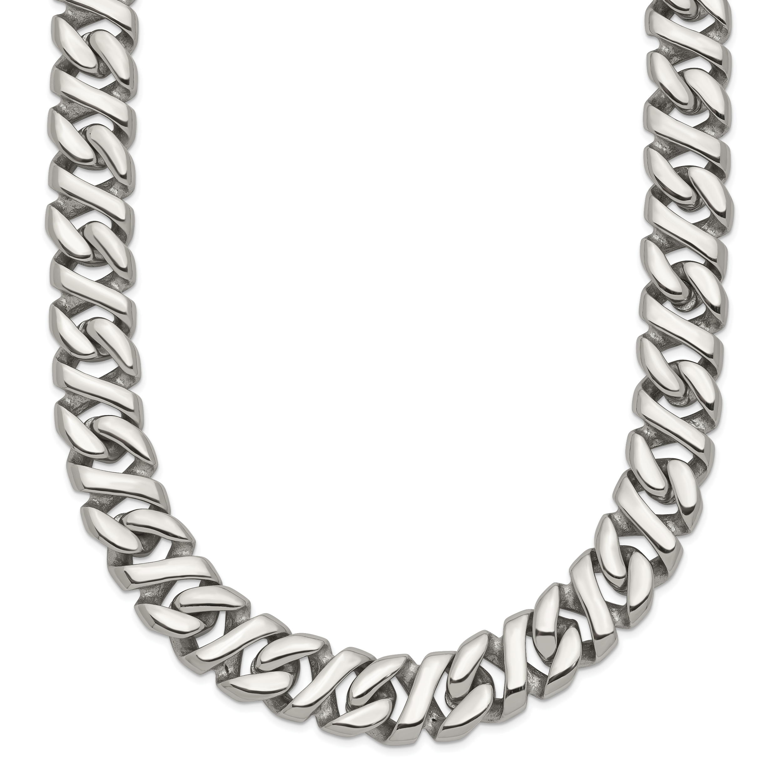 Chisel Stainless Steel Polished 24 inch Link Necklace Main image