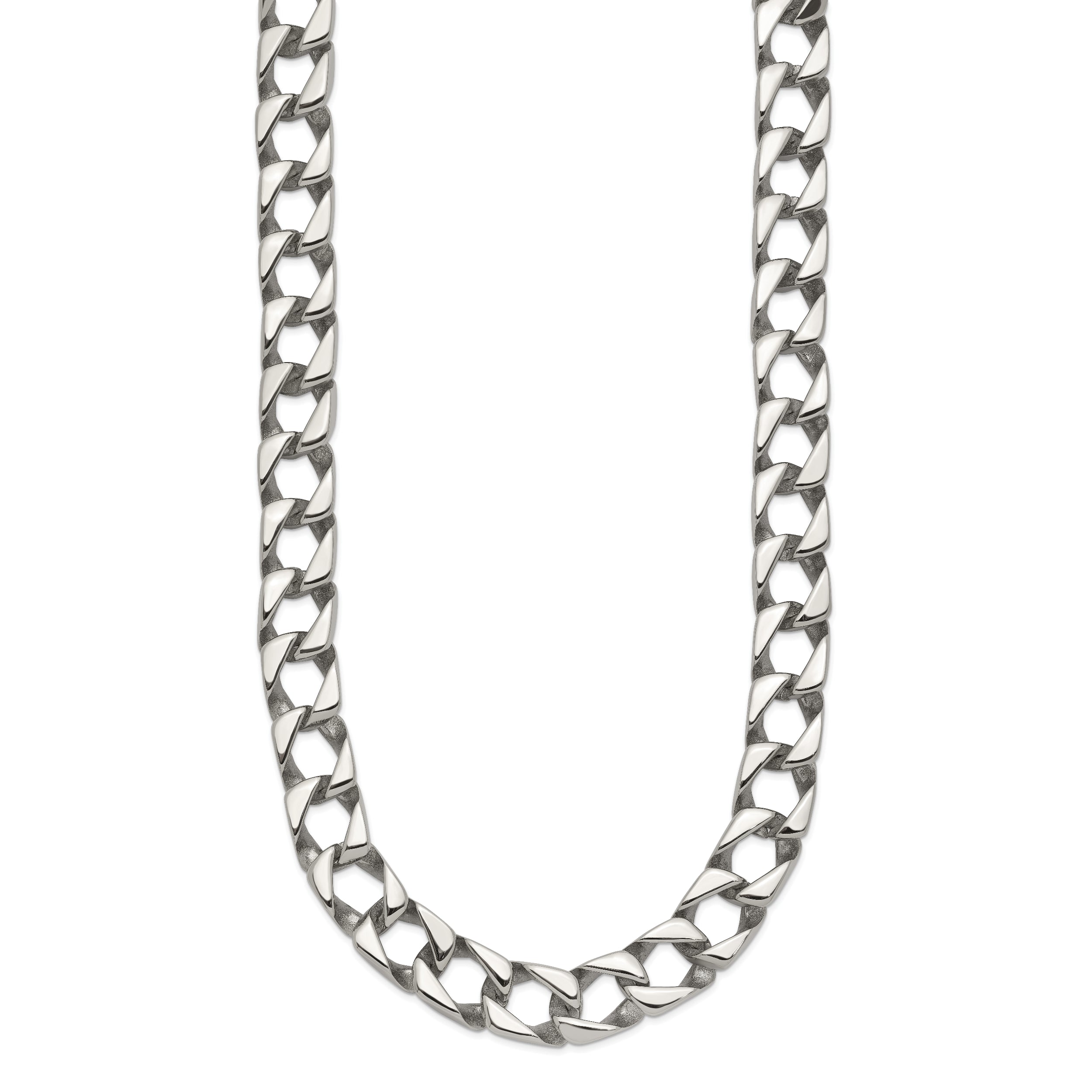 Chisel Stainless Steel Polished 24 inch Square Link Necklace