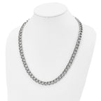 Sophia Jewelers Men's Polished Stainless Steel Curb Chain Necklace 24 Elegant Gift-Ready