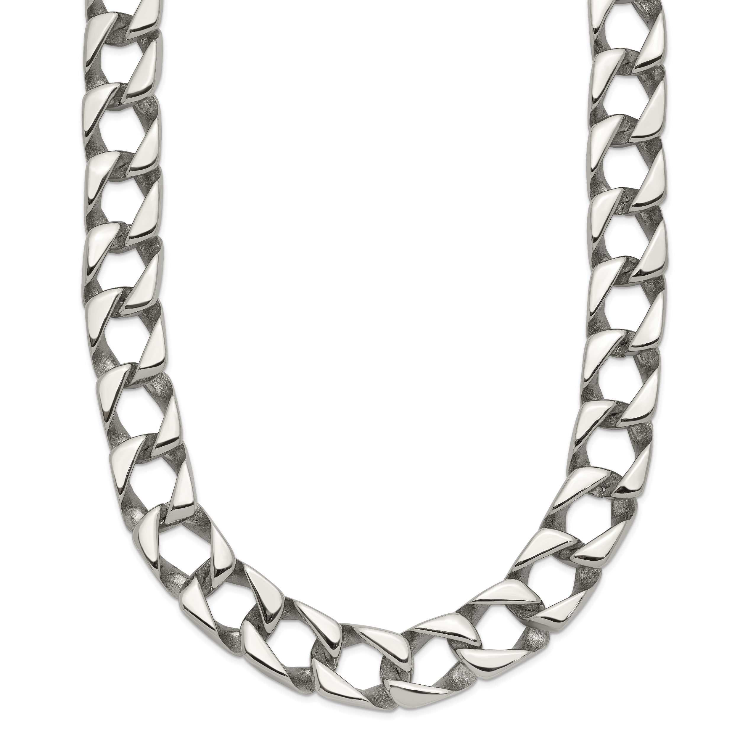 Chisel Stainless Steel Polished 24 inch Square Link Necklace Main image
