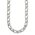 Sophia Jewelers Men's Polished Stainless Steel Necklace Gift Ready 24 Inch