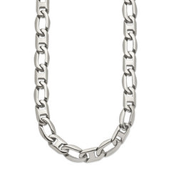 Sophia Jewelers Men's Polished Stainless Steel Necklace Gift Ready 24 Inch