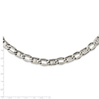 Sophia Jewelers Men's Polished Stainless Steel Necklace Gift Ready 24 Inch