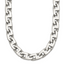 Chisel Stainless Steel Polished 24 inch Fancy Square Link Necklace