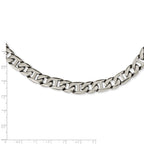 Sophia Jewelers Men's Polished Stainless Steel 24 Chain Necklace Gift-Ready