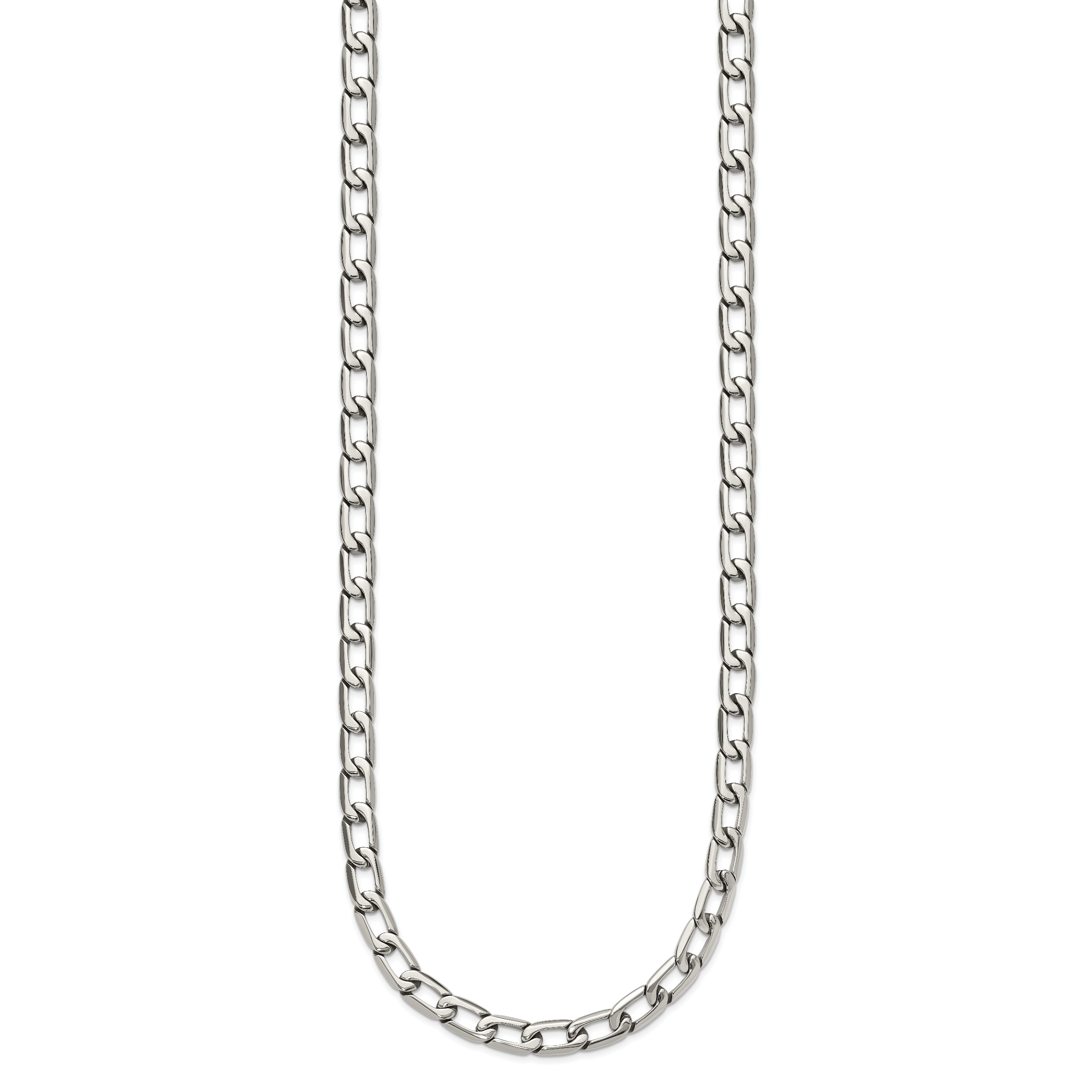 Chisel Men's Polished Stainless Steel Curb Necklace Gift Ready 24 Inch Secondary image