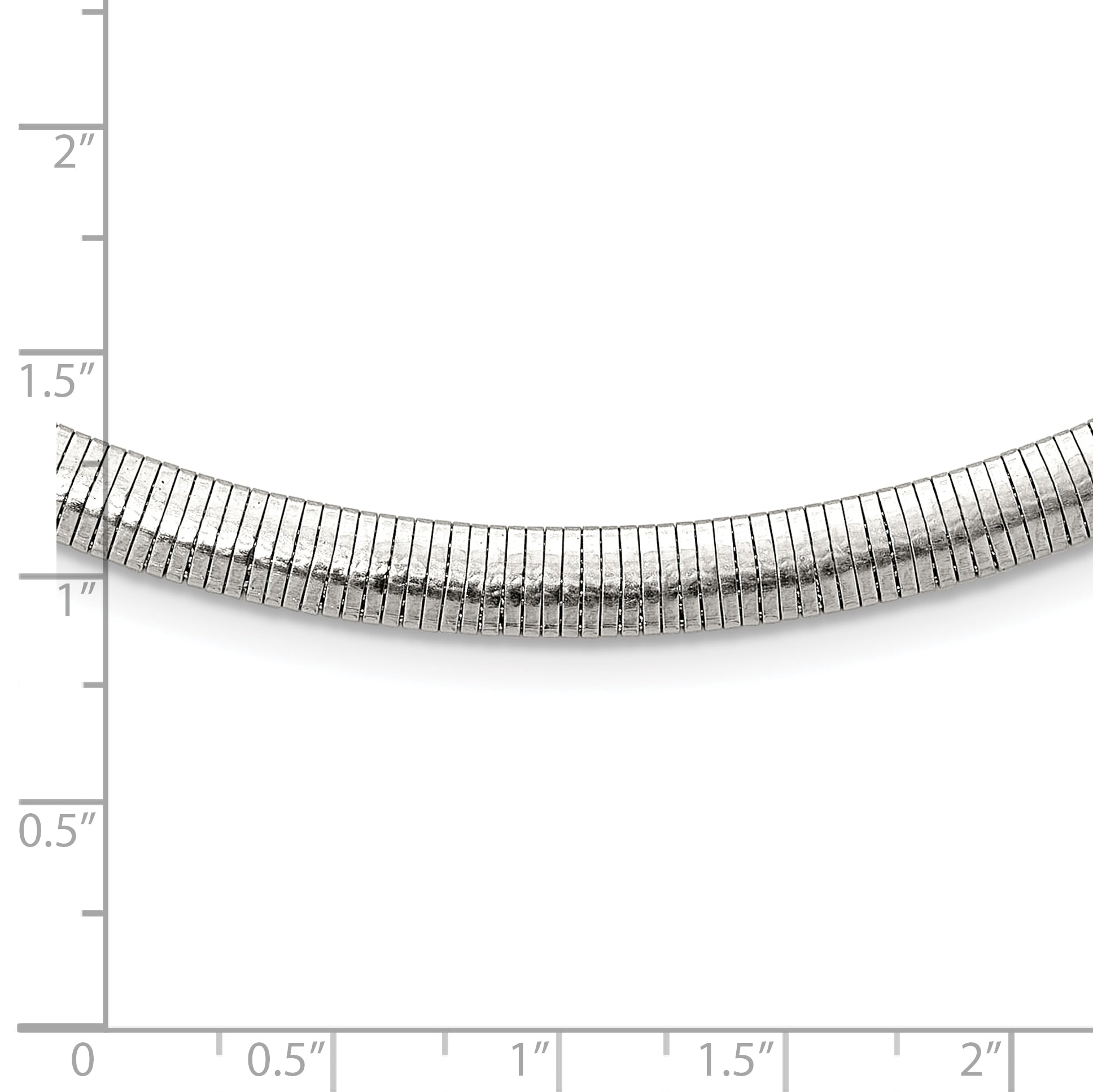 Stainless Steel Omega Necklace with Polished Finish in Gift Box