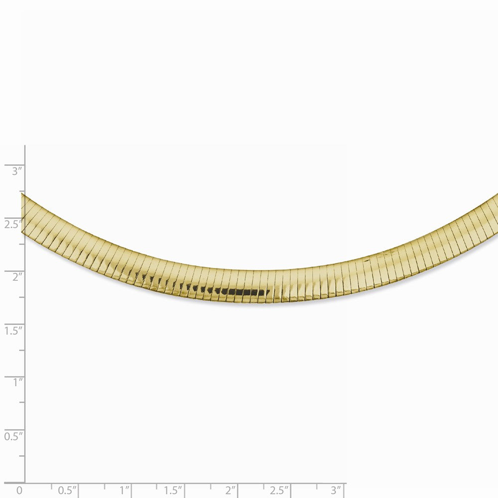 Stainless Steel & Yellow Ion-plated 8mm Reversible Omega Necklace