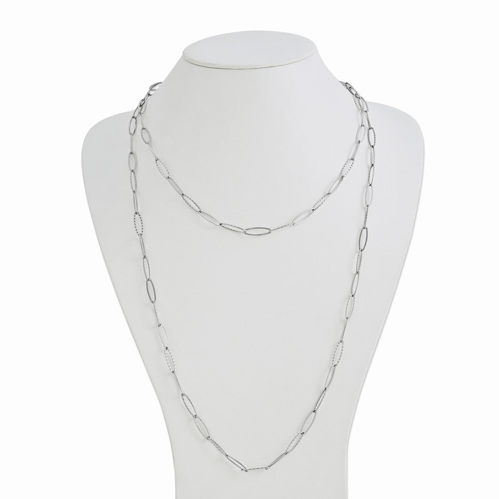 Stainless Steel Oval Links 28 inch Layered Necklace