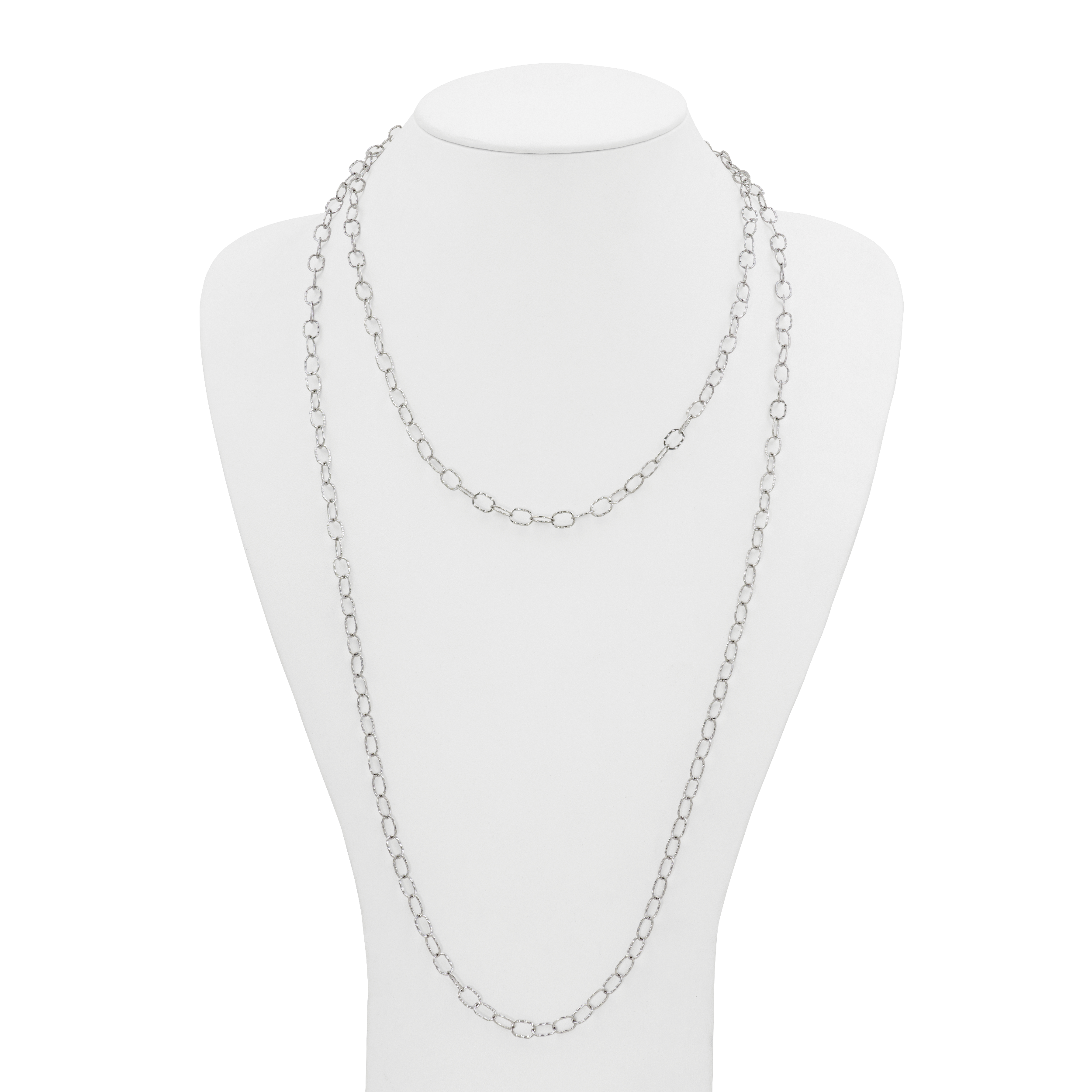 Sophia Jewelers Stainless Steel Polished Layered 28in Women's Necklace Secondary image