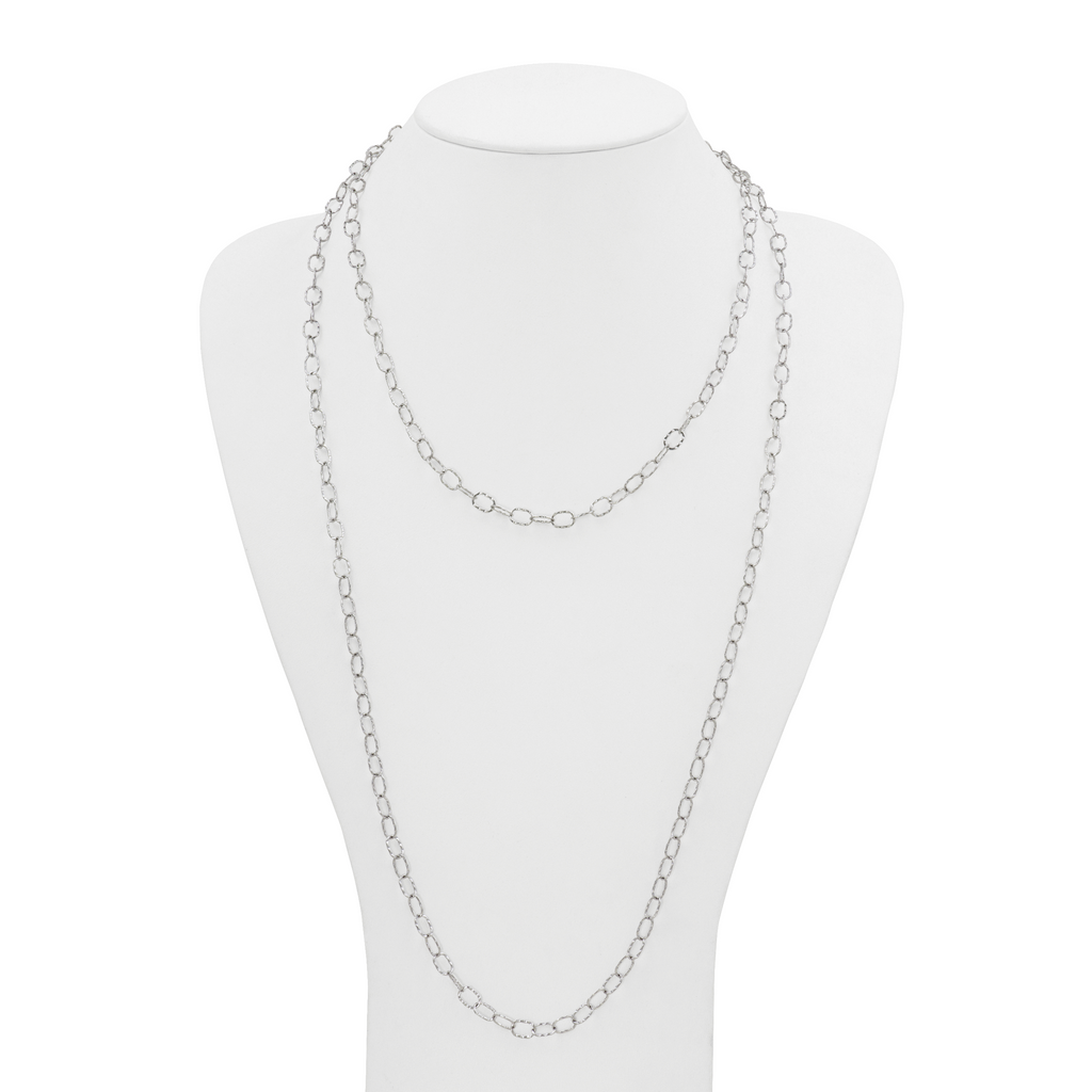Sophia Jewelers Stainless Steel Polished Layered 28in Women's Necklace