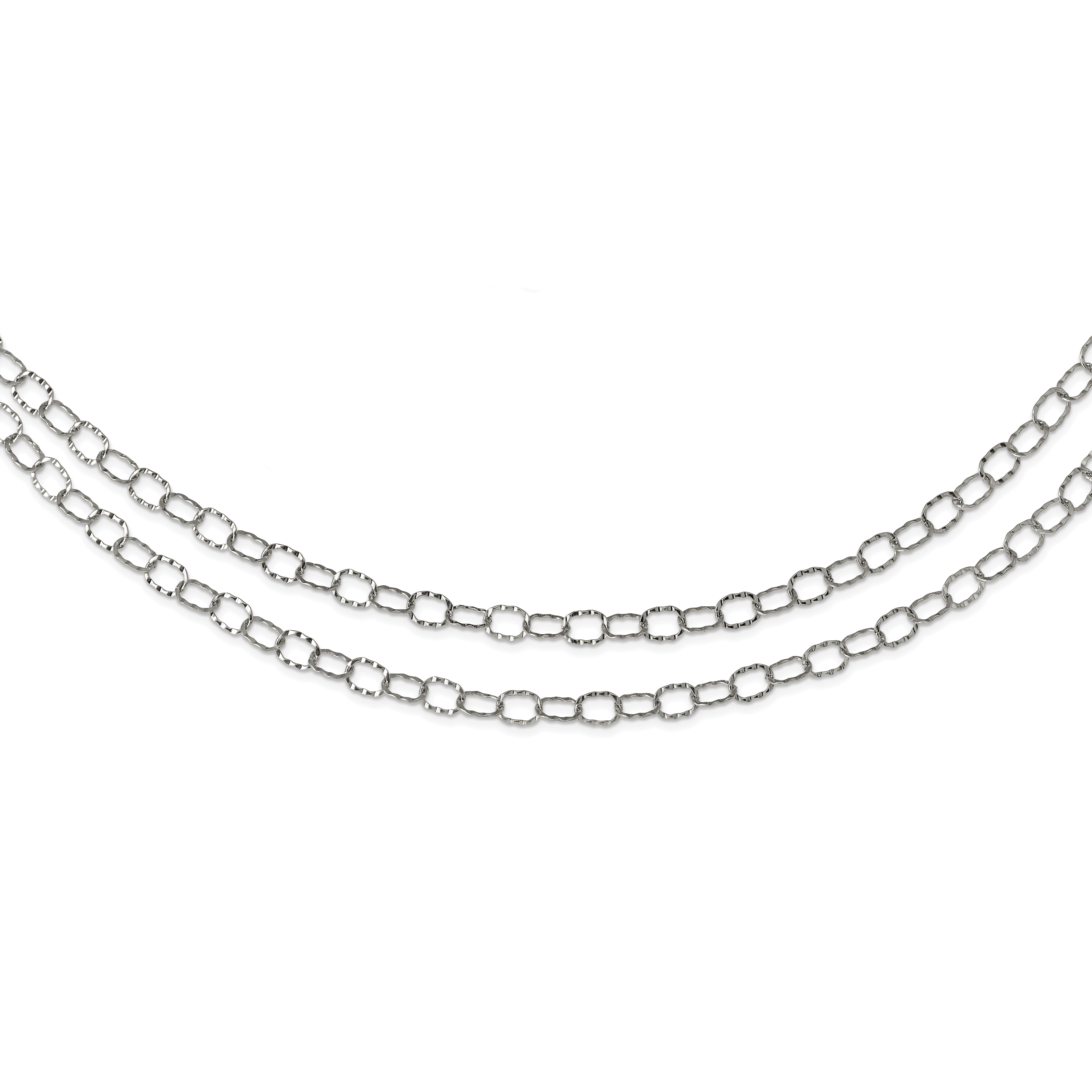 Stainless Steel Polished Multi Chain 28in Layered Necklace Main image