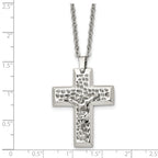 Sophia Jewelers Unisex Stainless Steel Crucifix Pendant Necklace 20 Gift Ready