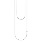 Sideways Cross Necklace in Stainless Steel, 18"